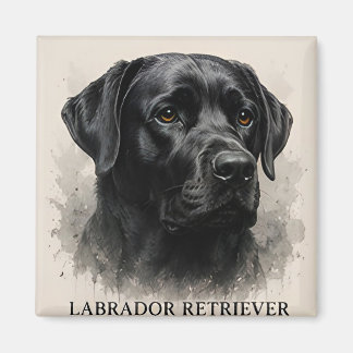Labrador Retriever Lyxig Hundälskare Kollektion Magnet