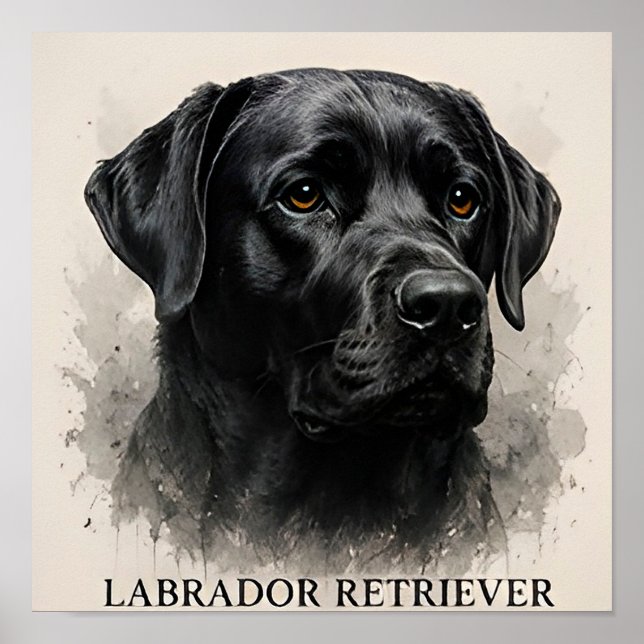 Labrador Retriever Lyxig Hundälskare Kollektion Poster (Framsidan)