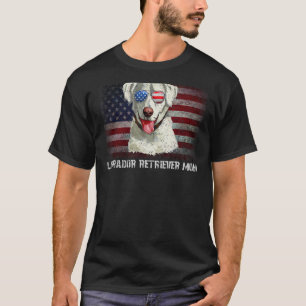 Labrador Retriever Mamma American Hund US Flagga 4 T Shirt