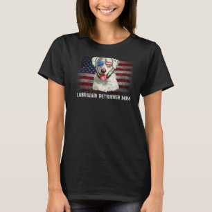 Labrador Retriever Mamma American Hund US Flagga 4 T Shirt