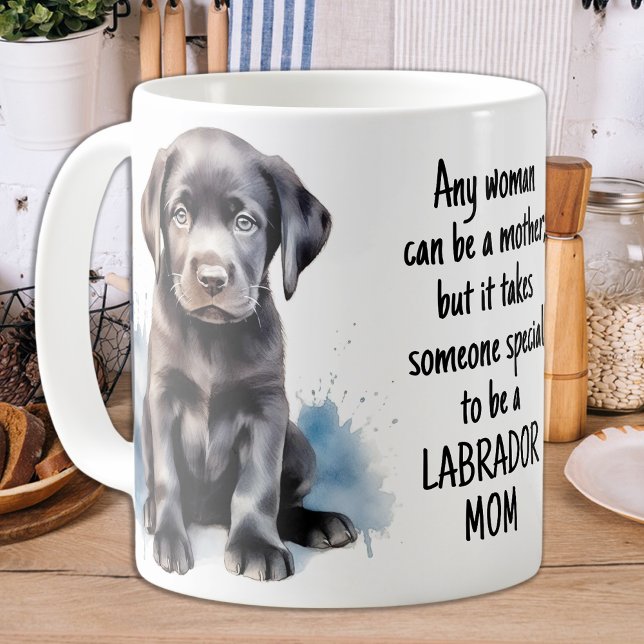 Labrador Retriever Mamma Hund Cute Puppy Kaffemugg (Skapare uppladdad)