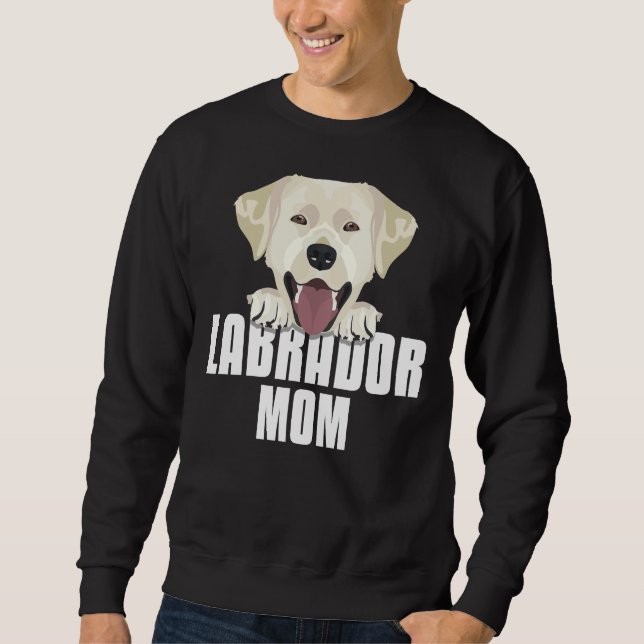 Labrador Retriever Mamma Hund Mamma Lång Ärmad Tröja (Framsida)
