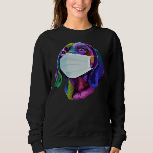 Labrador Retriever Mask Colorful Hund Pop Wearing T Shirt