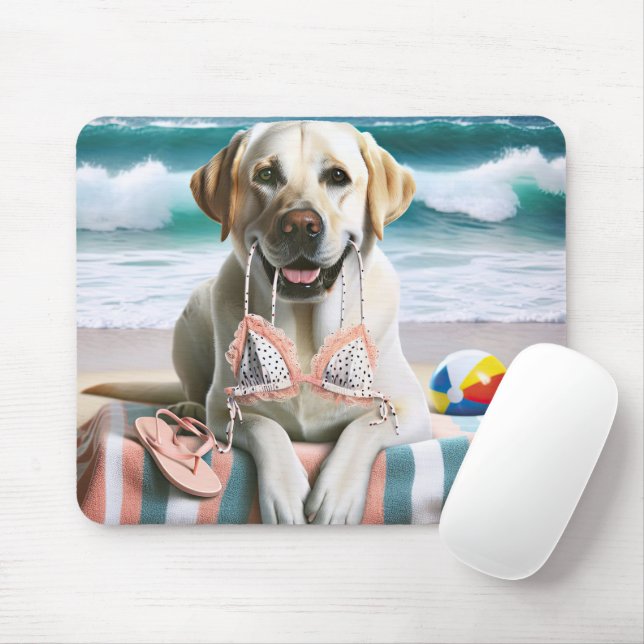 Labrador Retriever med bikini överkant Musmatta (Med mus)