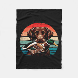 Labrador Retriever med Mallard Anka Hunting Fleecefilt