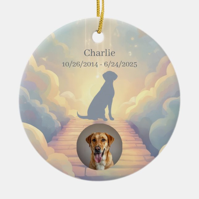 Labrador Retriever Memorial Ornament – Add Photo (Framsidan)