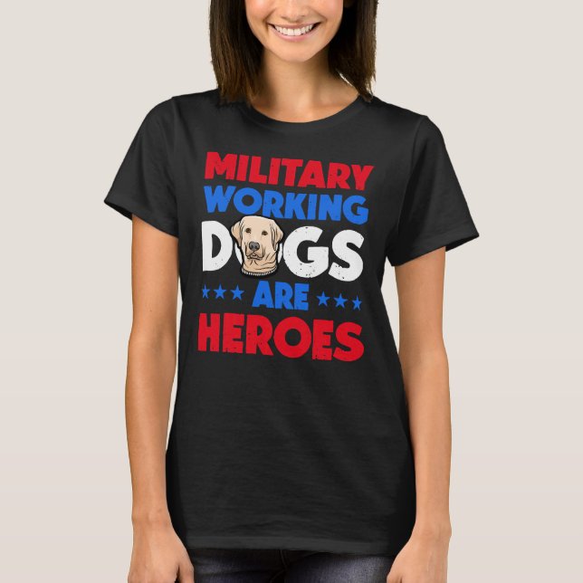 Labrador Retriever Militärt arbete T Shirt (Framsida)