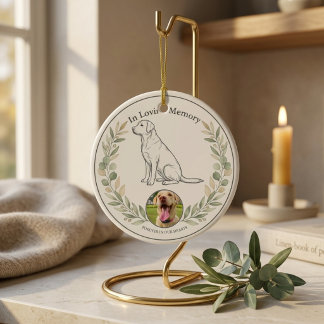 Labrador Retriever-minnesgåva Sage Botanica Julgransprydnad Keramik