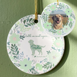 Labrador Retriever Mintgrön - Anpassat Minne Julgransprydnad Keramik