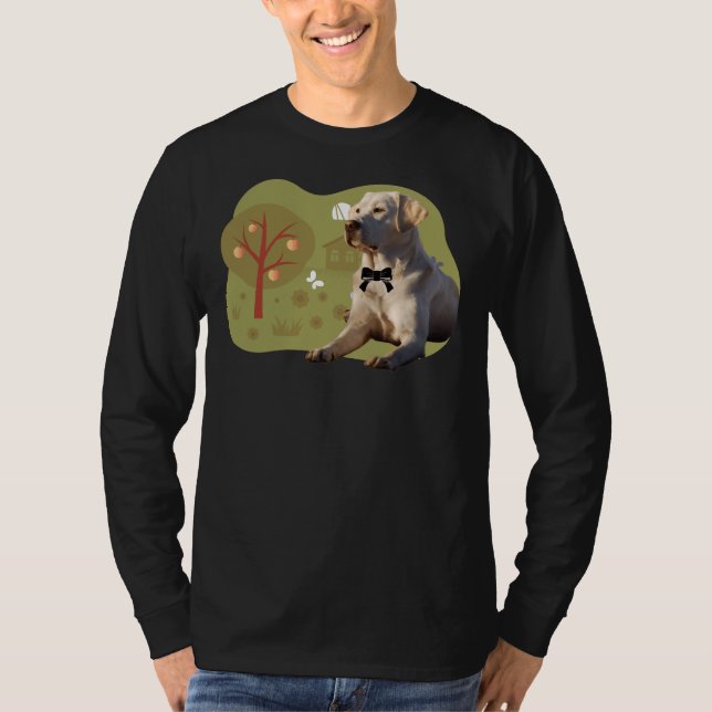 Labrador Retriever Mountains T Shirt (Framsida)
