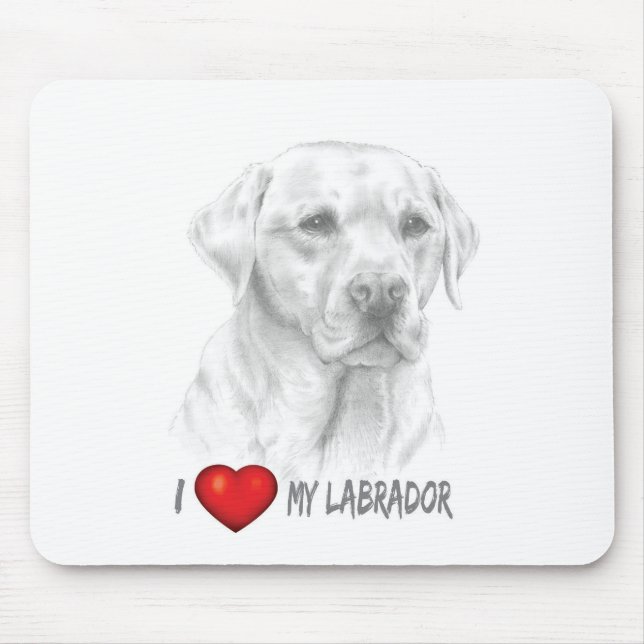 Labrador Retriever Mouse Pad Musmatta (Framsidan)