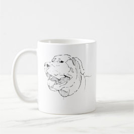 Labrador Retriever Mugg, Hund Linjekonst Kaffemugg