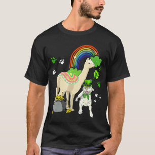 Labrador Retriever och Lama St Patricks Day Hund T Shirt