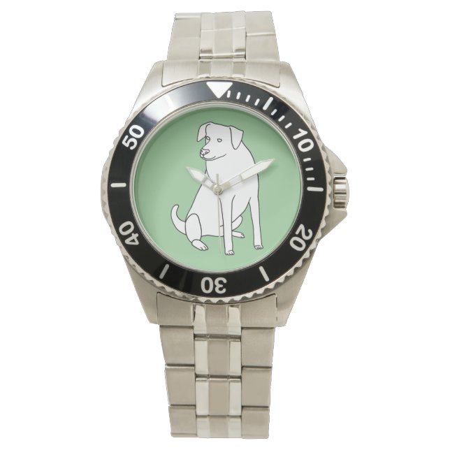Labrador Retriever Outline Teckning Watch Armbandsur (Framsida)