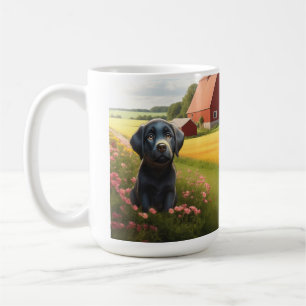 Labrador Retriever på gård Kaffemugg