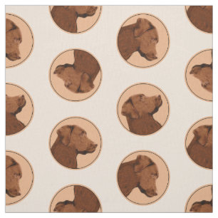 Labrador Retriever Painting Chocolate Lab Hund Art Tyg