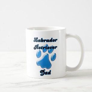 Labrador Retriever Pappa Blue Pawprint Kaffemugg