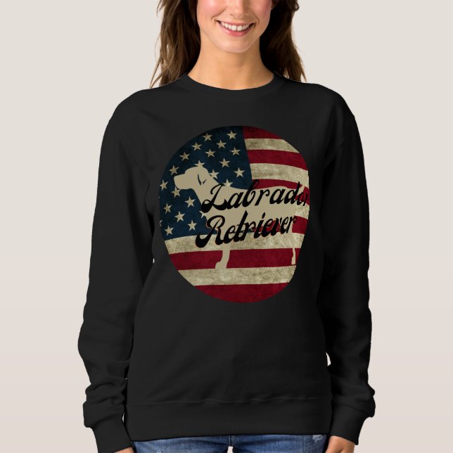 Labrador Retriever Patriot T Shirt (Framsida)