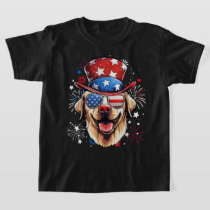 Labrador Retriever Patriotic USA flagga 4:e juli T Shirt
