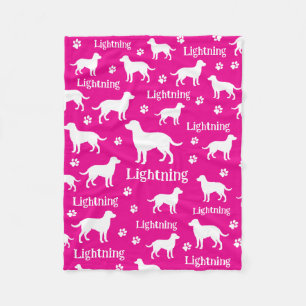 Labrador Retriever Personlig Blanket Black Fleecefilt