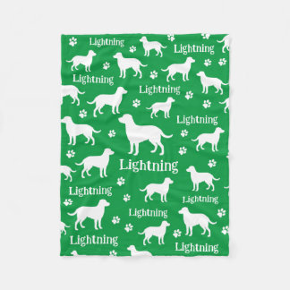 Labrador Retriever Personlig Blanket Black Fleecefilt