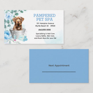 Labrador Retriever Pet Groomer Spa Möte Visitkort