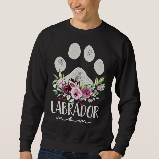 Labrador Retriever Pet Hund Mamma Lab Mamma Lång Ärmad Tröja (Framsida)