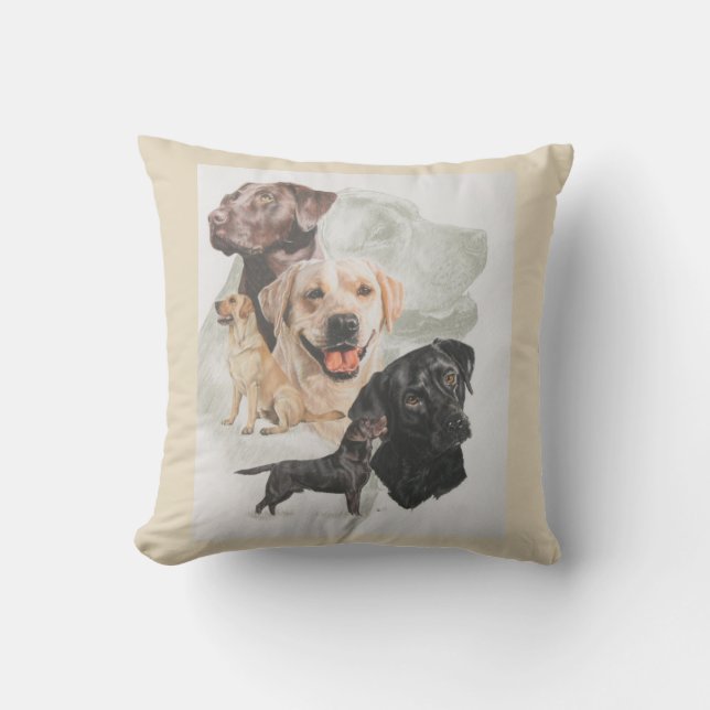 Labrador Retriever Pillow Utomhuskudde (Framsida)
