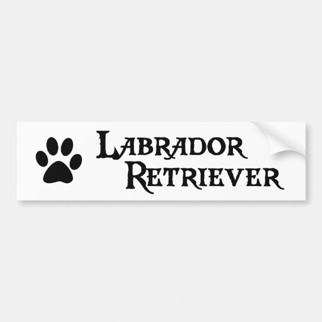 Labrador Retriever (piratstil med pawprint) Bildekal (Framsidan)