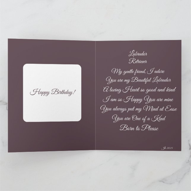 LABRADOR RETRIEVER POESI  KORT (Inuti)