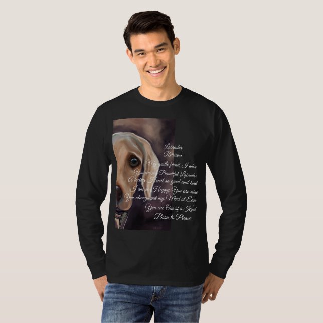 Labrador Retriever-poesi T Shirt (Hel framsida)