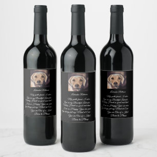 Labrador Retriever-poesi Vinflaska Etikett
