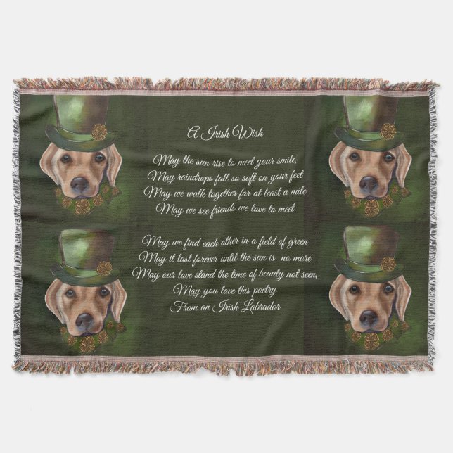 Labrador Retriever Poetry Filt (Framsidan)
