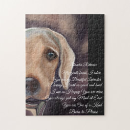 Labrador Retriever Poetry Pussel