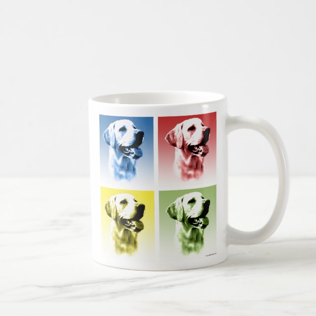Labrador Retriever Pop Art Kaffemugg (Höger)