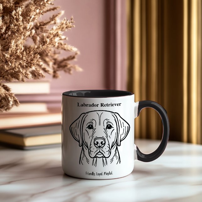 Labrador Retriever Porträtt Mugg (Skapare uppladdad)