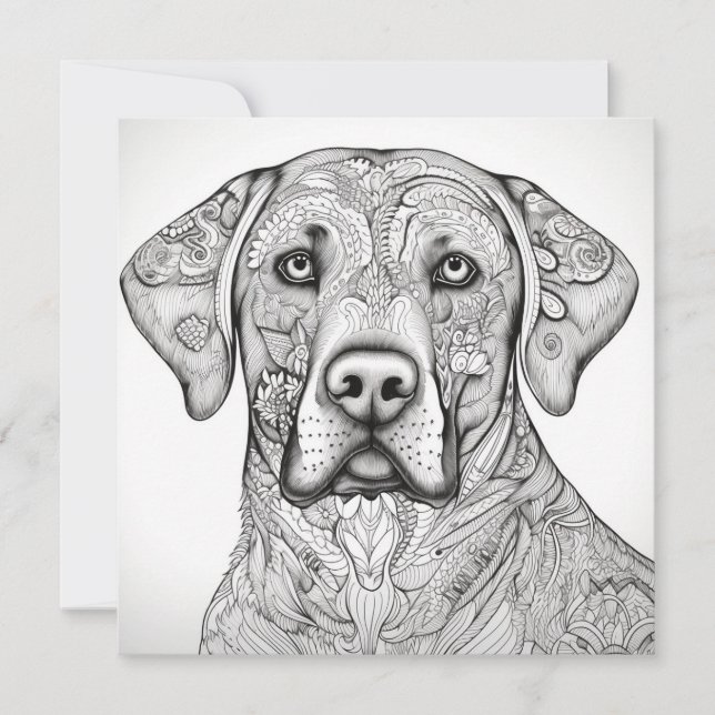 Labrador Retriever Presentkort Inbjudningar (Framsida)