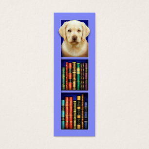 Labrador Retriever Puppy Blue Bookmark Litet Visitkort