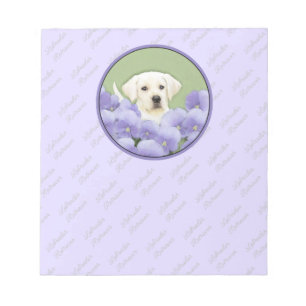 Labrador Retriever Puppy Painting Original Hund Ar Anteckningsblock