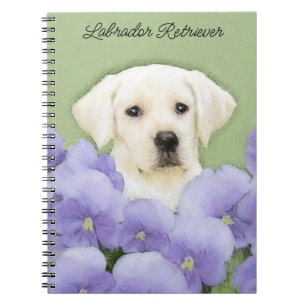 Labrador Retriever Puppy Painting Original Hund Ar Anteckningsbok
