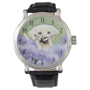 Labrador Retriever Puppy Painting Original Hund Ar Armbandsur