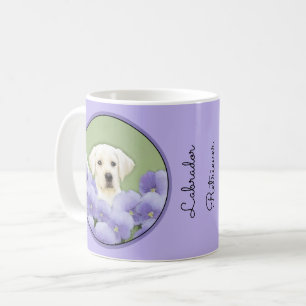 Labrador Retriever Puppy Painting Original Hund Ar Kaffemugg