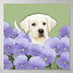 Labrador Retriever Puppy Painting Original Hund Ar Poster