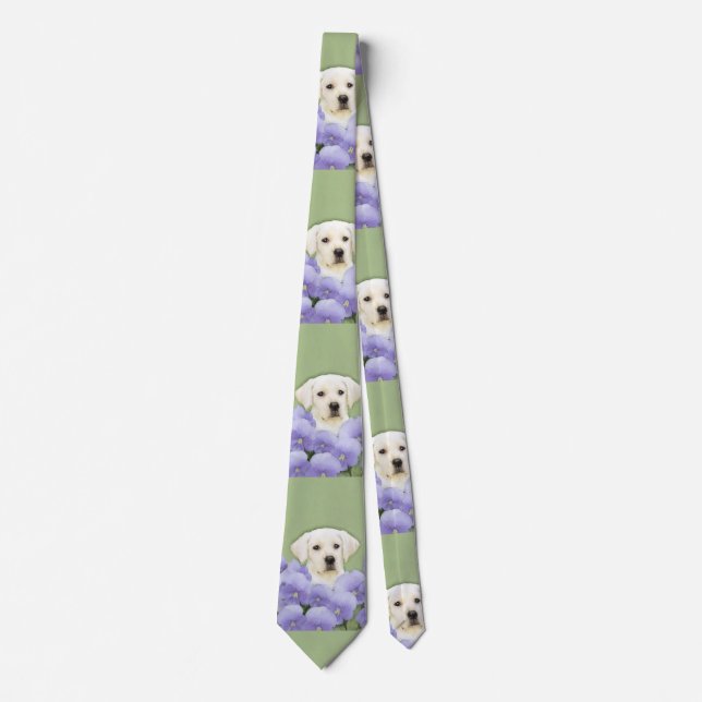 Labrador Retriever Puppy Painting Original Hund Ar Slips (Framsida)