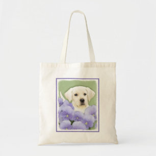 Labrador Retriever Puppy Painting Original Hund Ar Tygkasse