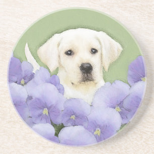Labrador Retriever Puppy Painting Original Hund Ar Underlägg