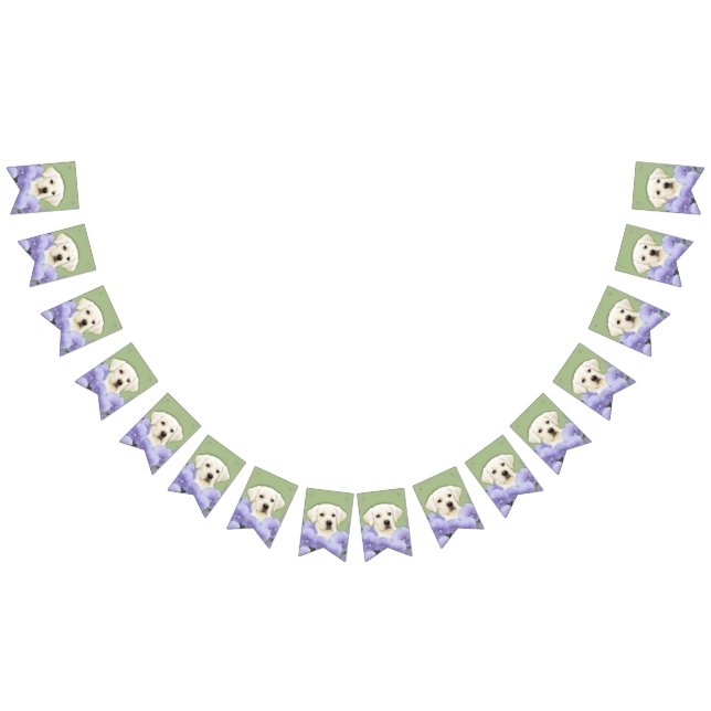 Labrador Retriever Puppy Painting Original Hund Ar Vimplar (Alla)