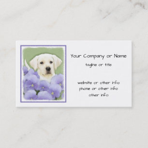 Labrador Retriever Puppy Painting Original Hund Ar Visitkort
