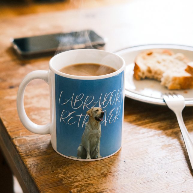 Labrador Retriever Retro Foto Hundmamma Present Mu Kaffemugg (Skapare uppladdad)