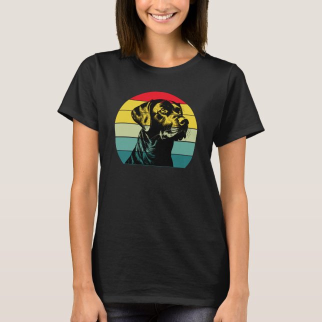 Labrador Retriever Retro Grafisk T-Shirt (Framsida)